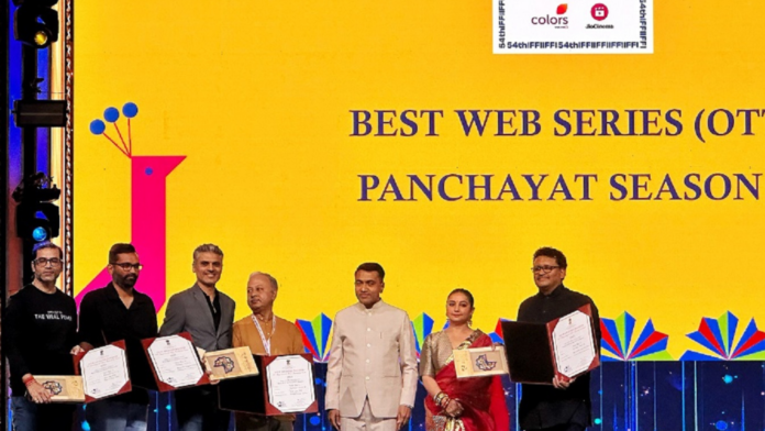 Prime Video Wins the Inaugural Best Web Series (OTT) Award for Panchayat Season 2 at the 54th International Film Festival of India (IFFI)
