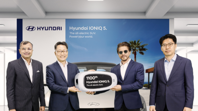 Hyundai Motor India delivers 1100th unit of all-electric SUV - Hyundai IONIQ 5 to Shah Rukh Khan