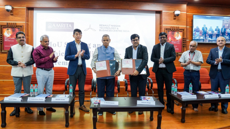 Amrita Vishwa Vidyapeetham signs MoU with Renault Nissan Technology & Business Centre India