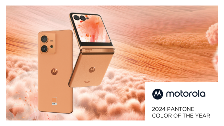 Motorola becomes the first smartphone brand to introduce PANTONE™ Colour of the Year 2024 Peach Fuzz, announces special edition of edge40 neo and razr40 ultra to be soon available in India