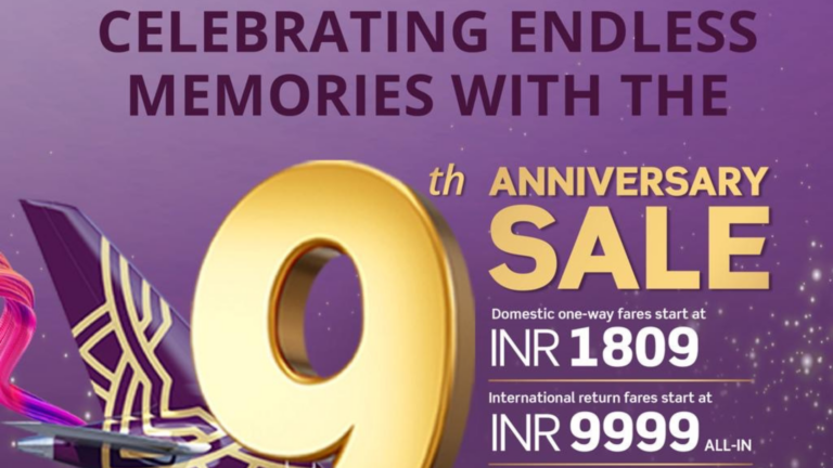 Vistara celebrates ninth anniversary with a network-wide sale from 9-11 January 2024