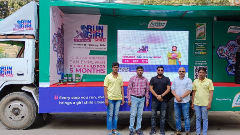    Freedom Healthy Cooking Oils roles out a campaign to promote ‘Run for a Girl Child’ Every runner registering at the Canter will receive 1 Ltr Freedom Rice Bran Oil free