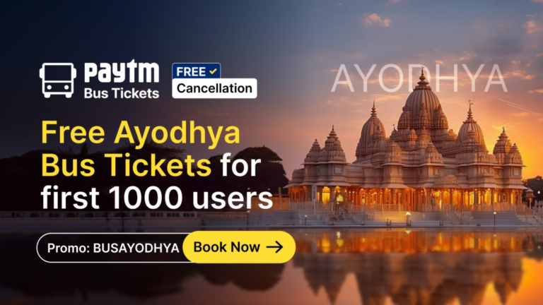 Paytm announces mega offer for devotees traveling to Ayodhya; Free Bus Tickets to first 1,000 users booking via Paytm app
