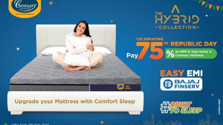 Centuary Mattress unveils exclusive Republic Day offer on its Hybrid Collection to celebrate the #RightToSleep