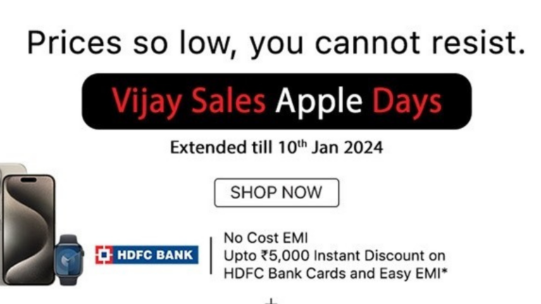 Vijay Sales Delights Apple Enthusiasts with Apple Days Sale Extension Until 10th January, 2024
