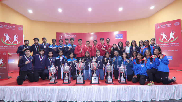 Somaiya Vidyavihar University and University of Madras win the AIU National Inter-University Squash Tournament at Somaiya Vidyavihar University
