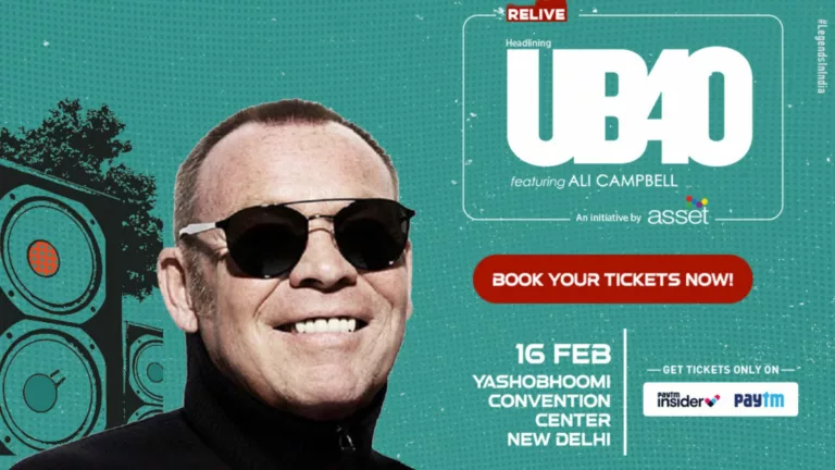 UB40’s Ali Campbell will perform in Delhi midst of his RELIVE TOUR, promises to be one of Nostalgia, re-living the 80’s & 90’s Music!