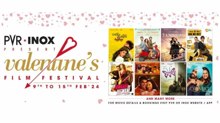 PVR INOX announces Valentine’s Film Festival showcasing a collection of cinematic love stories PVR INOX announces Valentine’s Film Festival showcasing a collection of cinematic love stories