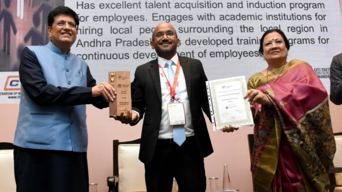 Brandix Apparel India Receives CITI Textile Sustainability Award for Best HR Practices