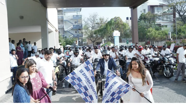 Around 200 Bikers Conducted a Bikeathon as part of Cancer Awareness at SPARSH Hospital