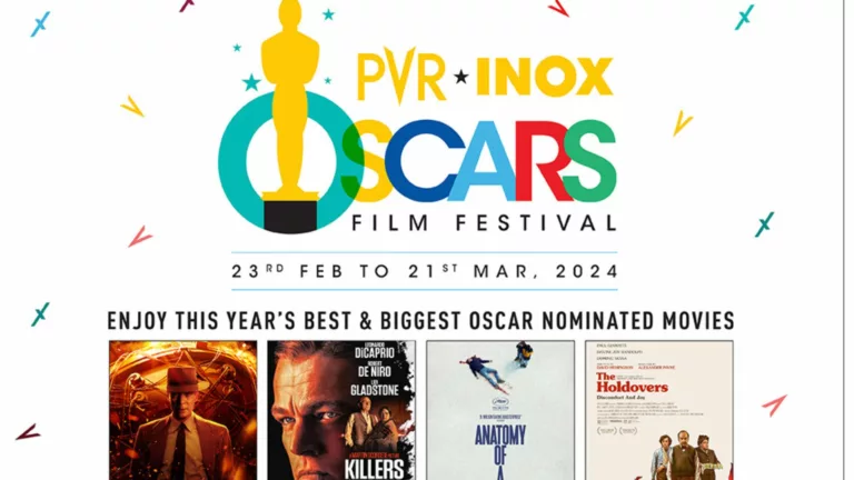 PVR INOX presents the Oscar Film Festival 2024, a spectacular showcase of films nominated for Academy Awards
