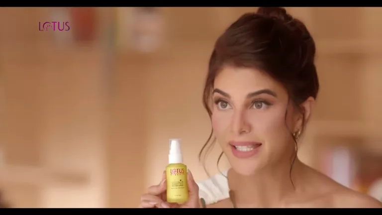 Jacqueline Fernandez dazzles in Lotus White Glow Gold Radiance Serum  TVC for new Campaign Unveiled!