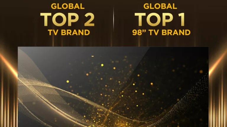 TCL Ranked as Global Top 2 TV Brand and No. 1 in 98’’ TV Category for Two Consecutive Years
