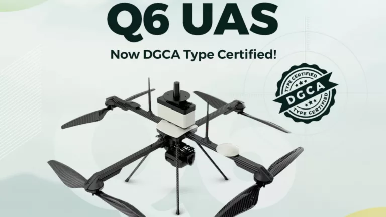 ideaForge's Q6 Quadcopter receives DGCA Type Certification, unlocking excellence in Mapping, Inspection and Security Solutions for the Civil drones market in India