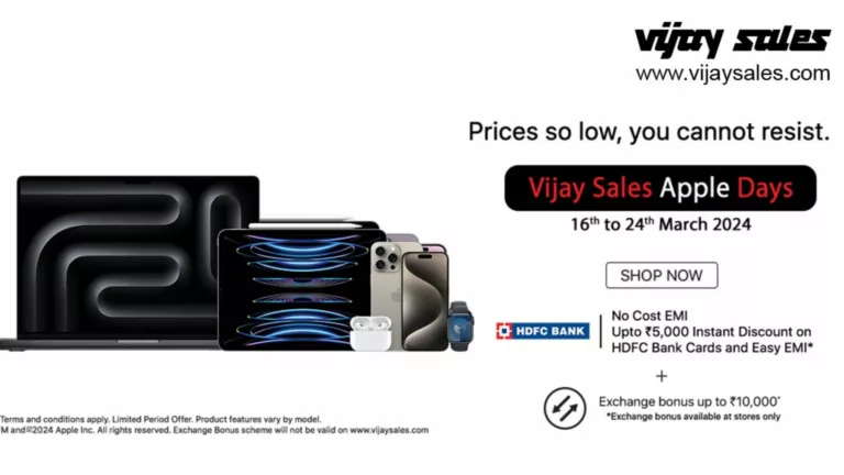 Experience the Best of Apple: Vijay Sales' Apple Days Sale Returns from 16th March! Get exciting deals on iPhones, iPads, MacBooks, Apple Watches, and more!
