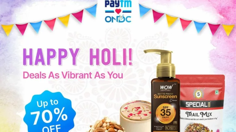 Paytm se ONDC Network celebrates Holi, avail up to 70% off on Ghujiya, Mithai, Thandai, dry fruits, sunglasses and more