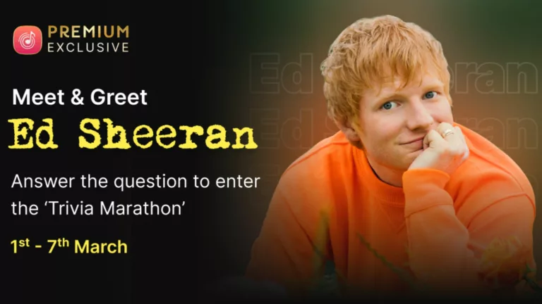 Wynk Music offers users an exclusive one-on-one meeting with Ed Sheeran