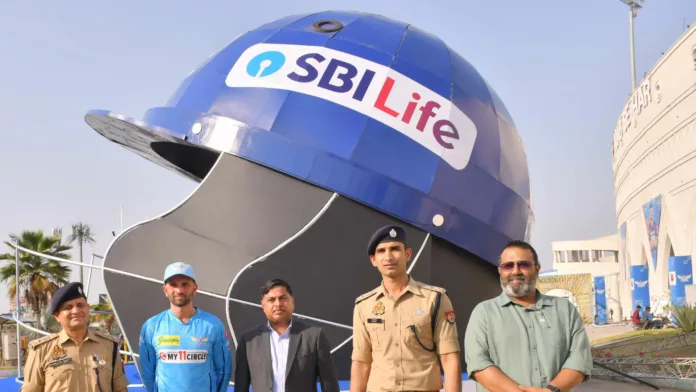 Underscoring the importance of protection, SBI Life & Lucknow Super Giants Unveil the spectacular Larger-Than-Life ‘Helmet’ Installation at Ekana Cricket Stadium