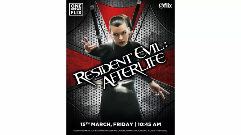 Night of Thrills: Resident Evil: Afterlife' Hits & flix on March 15th at 10:45 pm!