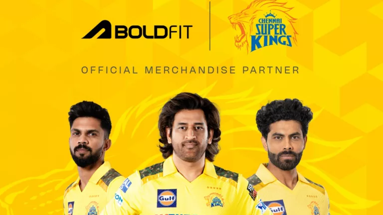 Boldfit partners with Chennai Super Kings as the Official Merchandise Partner