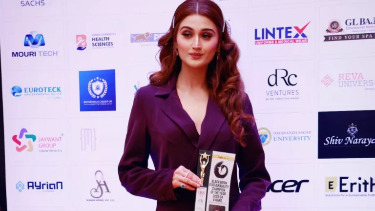 Congratulations: Arushi Nishank wins big at Asia One awards, receives honourable trophy for 'Black Swan Sustainability Champion Of The Year 2023-24'
