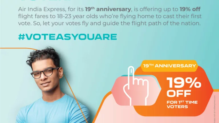 Air India Express launches 19th anniversary celebrations with a powerful #VoteAsYouAre Initiative