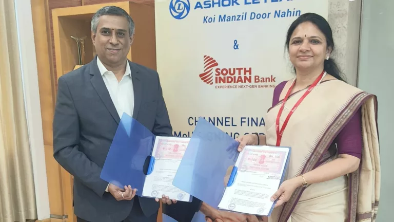 Ashok Leyland signs MOU with South Indian Bank for Dealer Financing