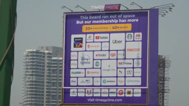 Times Prime's New Billboard at Mumbai Sea Link Proves Too Small to Contain Its Massive Membership Benefits