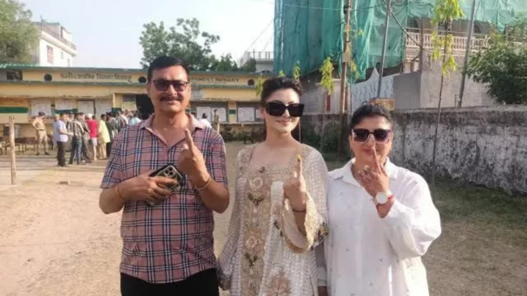 Urvashi Rautela casts her vote in her hometown, Uttarakhand for the ongoing Lok Sabha Elections 2024, shares a special message for the future of Indian democracy after casting her vote early in the morning at 6:45am !