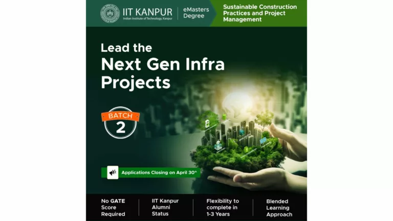 IIT Kanpur launches new cohort of eMasters degree in Sustainable Construction Practices and Project Management