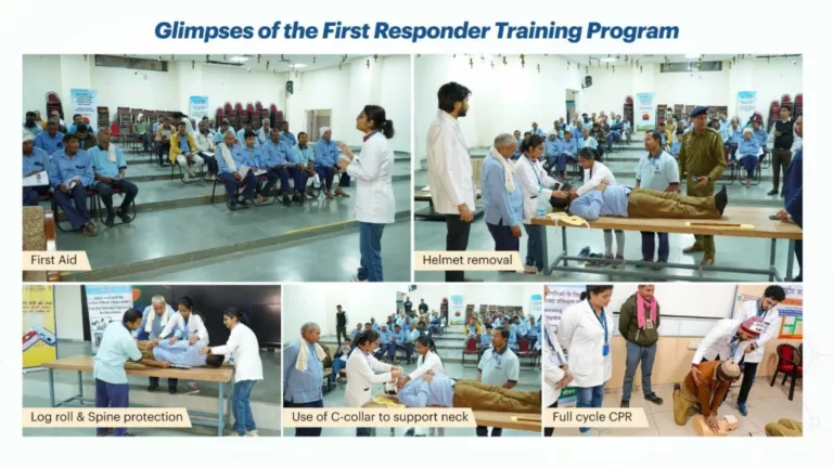 Maruti Suzuki successfully completes a pilot program of First Responder training in association with AIIMS and IRF on Emergency Care; an effort to save lives of road accident victims