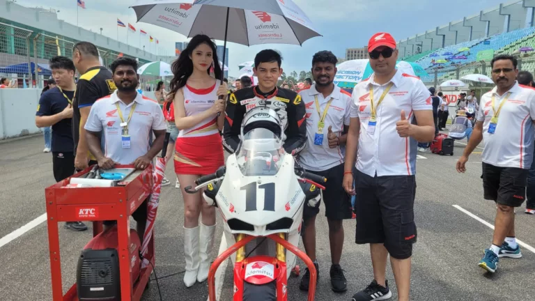 IDEMITSU Honda Racing India’s Kavin Quintal clinches 11th position in hard fought battle at the 2024 FIM Asia Road Racing Championship in China