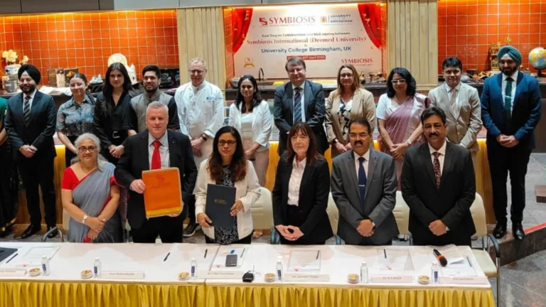 SSCA signs historic Dual Degree Collaboration and MoU with University College Birmingham, UK facilitating Student and Faculty Exchange