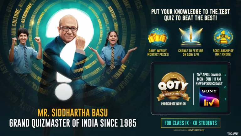 Siddhartha Basu’s ‘Quizzer Of The Year’ all set to air its championship rounds from 15th April only on Sony LIV