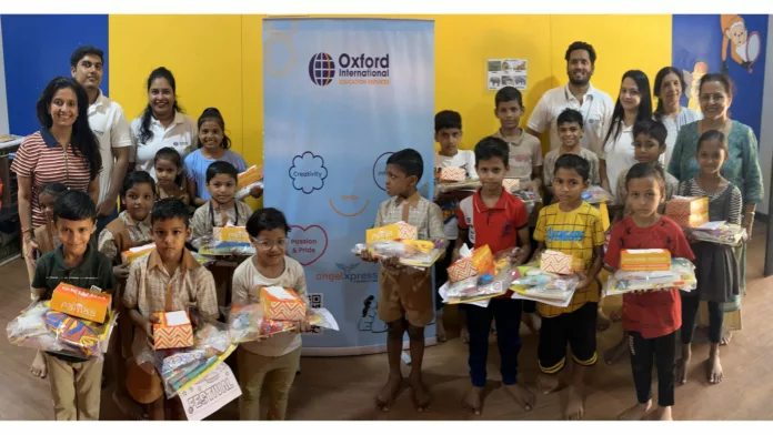 Oxford International Education Services and AngelXpress Foundation join hands to support underprivileged children in Mumbai