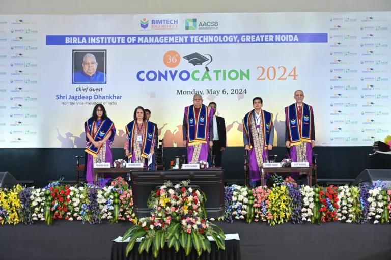 Vice-President of India Shri Jagdeep Dhankhar Inspires Graduates at BIMTECH’s 36th Convocation